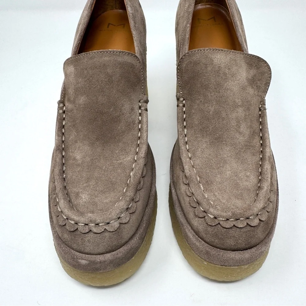 Marc Fisher Women's Suede Platform Loafers in Medium Natural